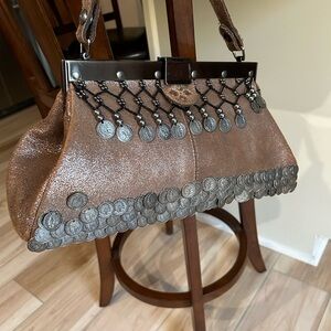 Patricia Nash purse with coin embellishments